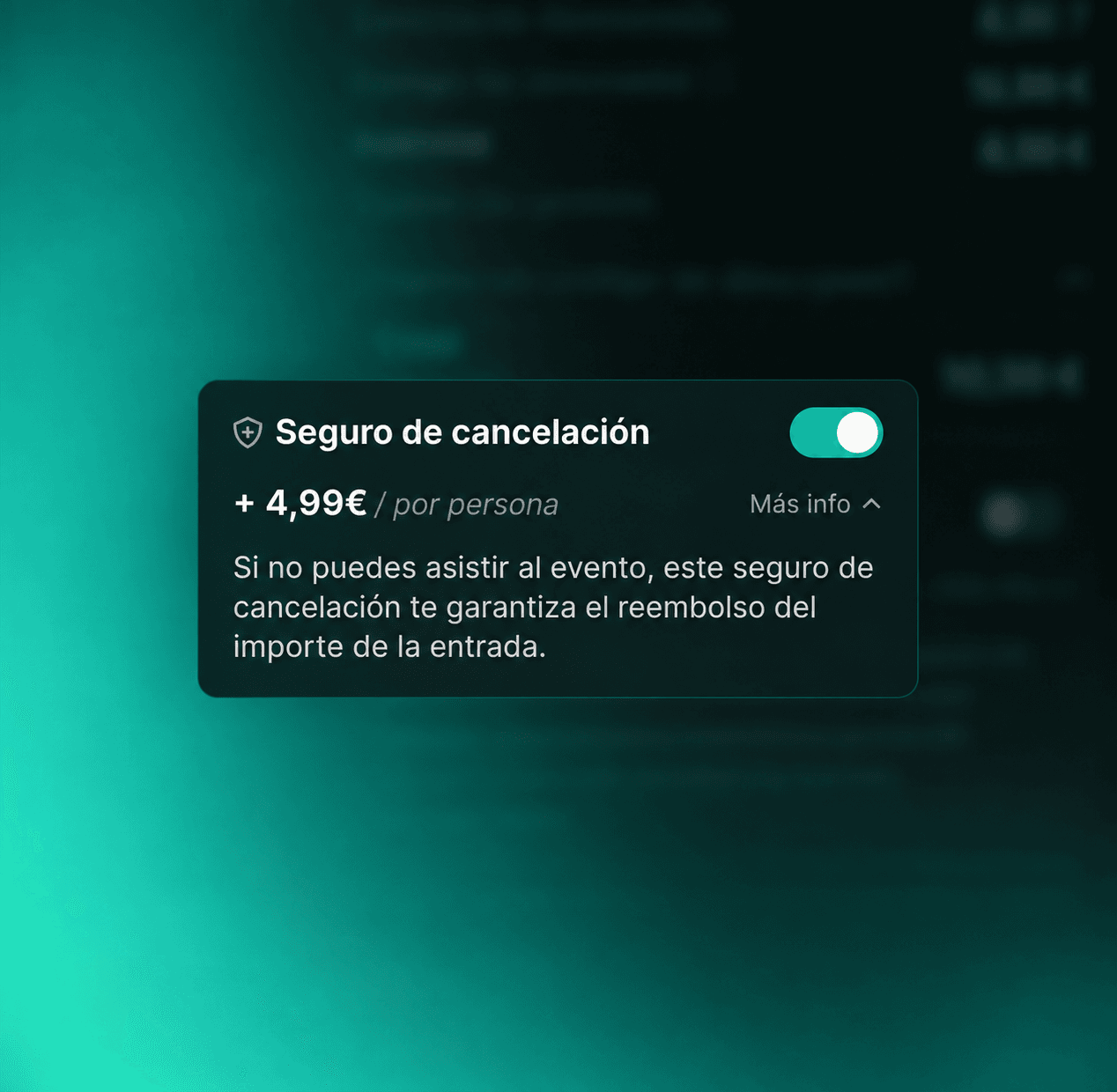 Seguro de cancelación en el checkout